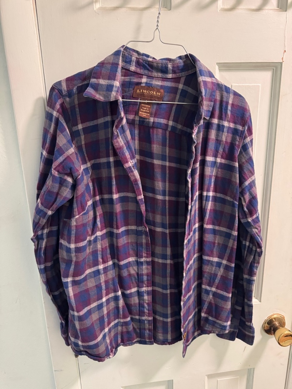 LINCOLN Purple Plaid Button-Up Shirt Jacket for Women